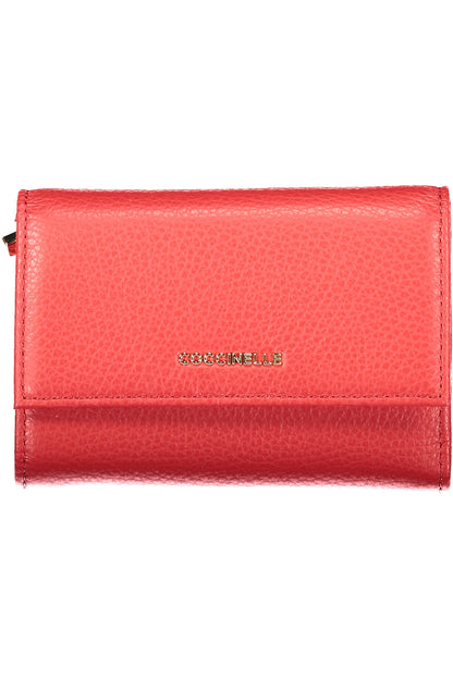 Coccinelle Metallic Soft Wallet - Red