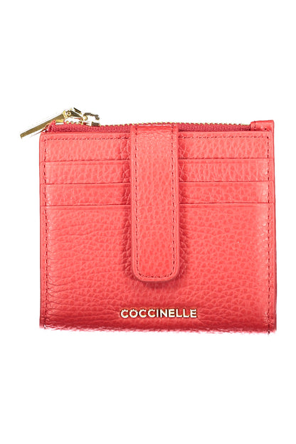 Coccinelle Metallic Soft Wallet - Red