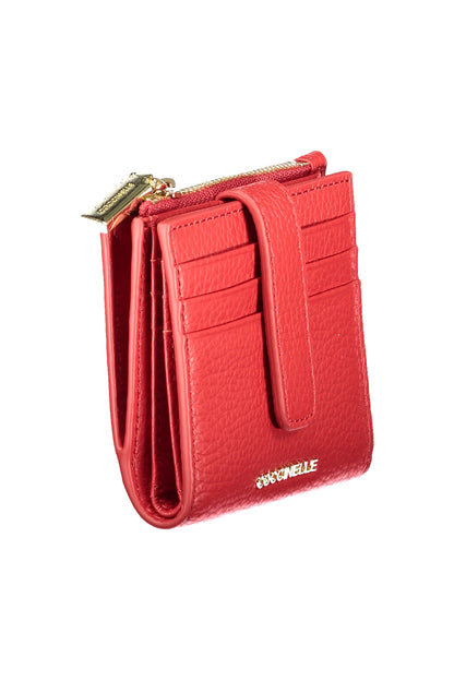 Coccinelle Metallic Soft Wallet - Red