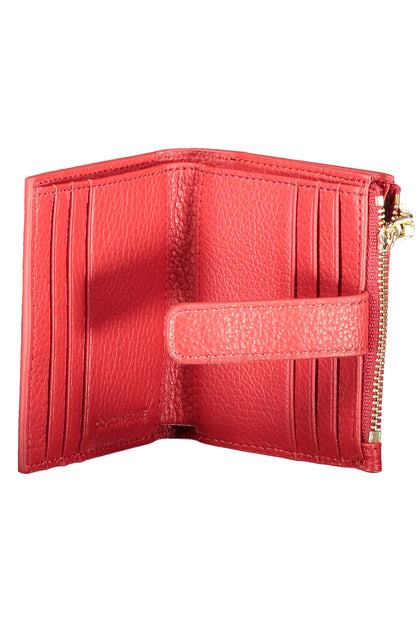 Coccinelle Metallic Soft Wallet - Red