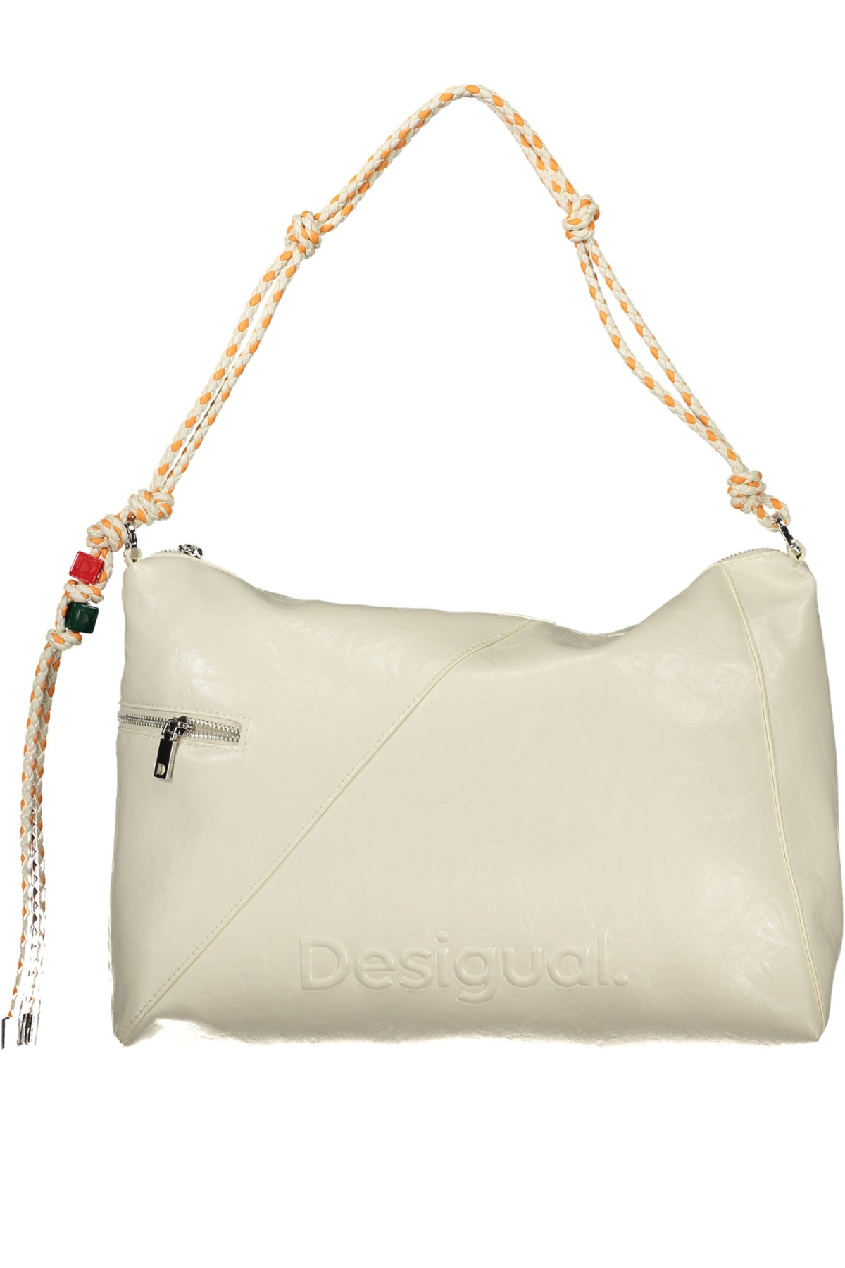 Desigual Half Logo Leiria 2.0 Ecru Bag - White