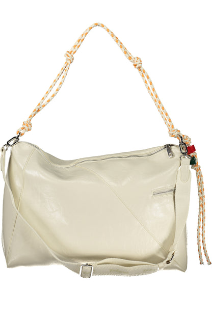Desigual Half Logo Leiria 2.0 Ecru Bag - White