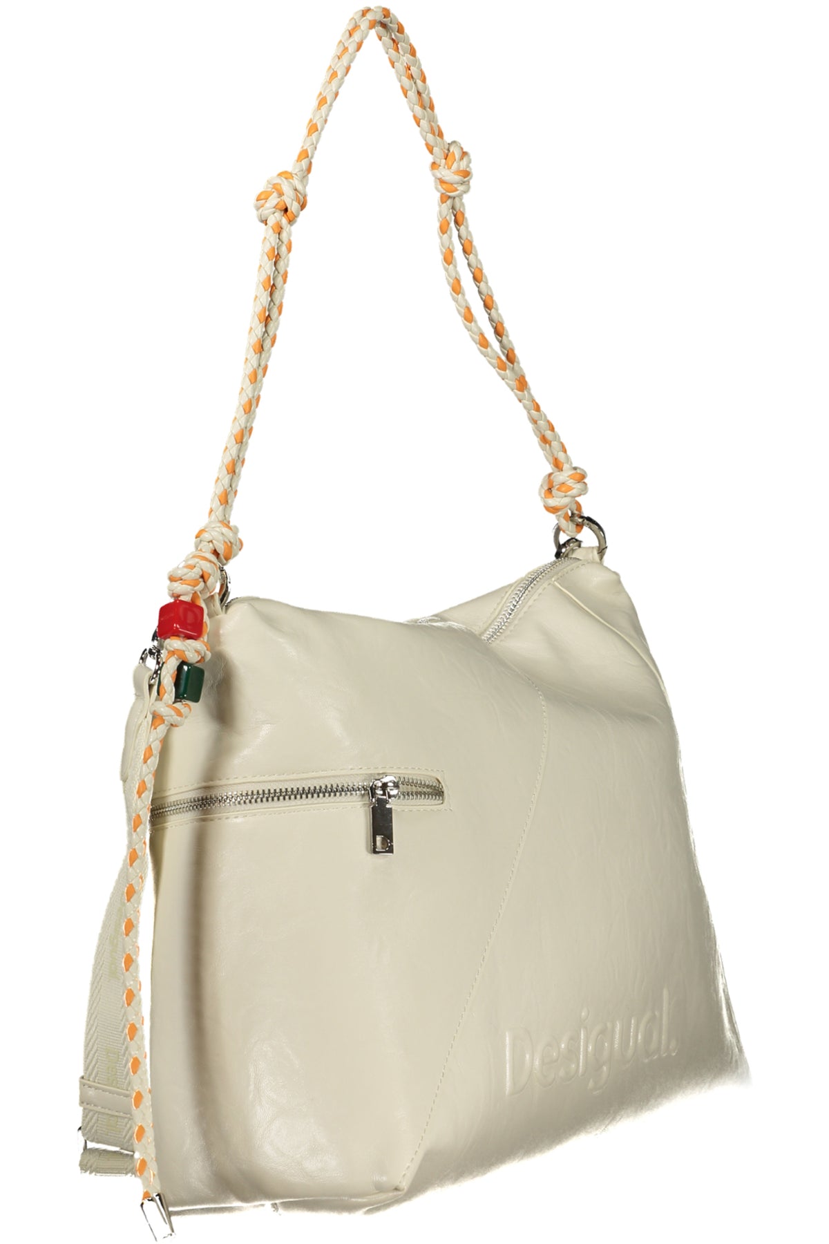 Desigual Half Logo Leiria 2.0 Ecru Bag - White