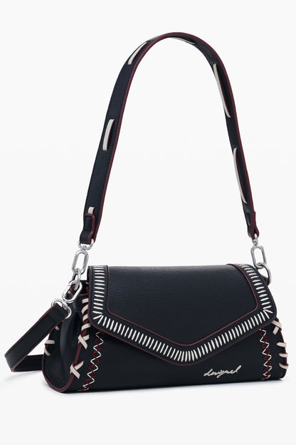 Desigual Manhattan Pespuntes Zarauz Bag with 1 removable shoulder handle - Black