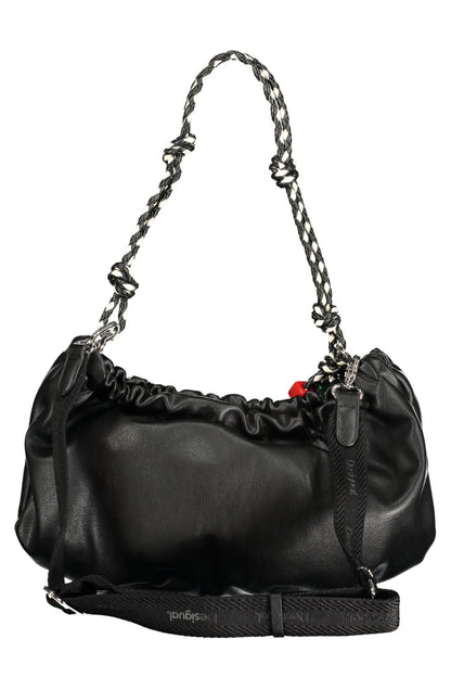 Desigual Half Logo Waverly Bag with 1 removable shoulder handle - Black