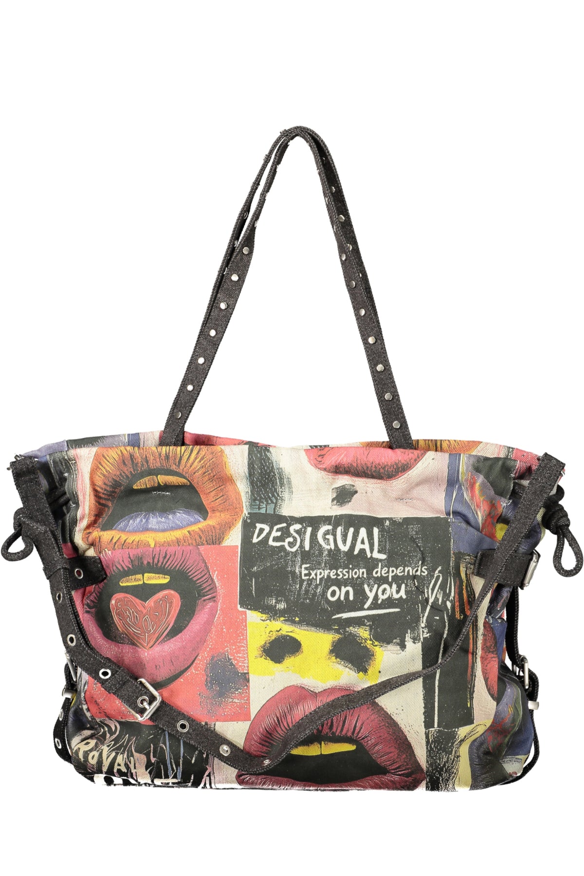 Desigual Graffiato Blue Lifta Bag - Black