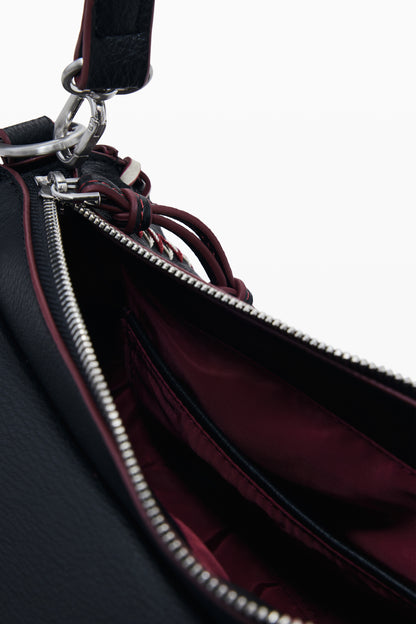 Desigual Manhattan Pespuntes Zarauz Bag with 1 removable shoulder handle - Black