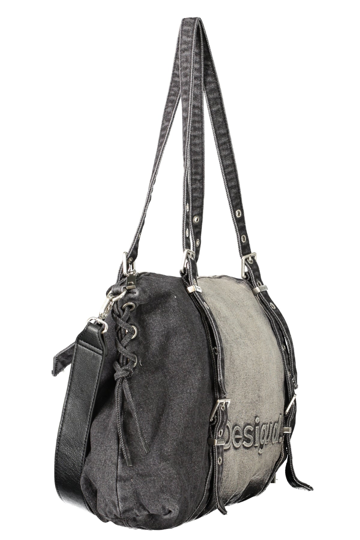 Desigual Half Logo Denim Lanuza Bag - Black