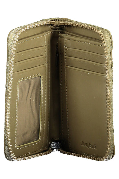 Desigual Wallet with 5 compartments - Green