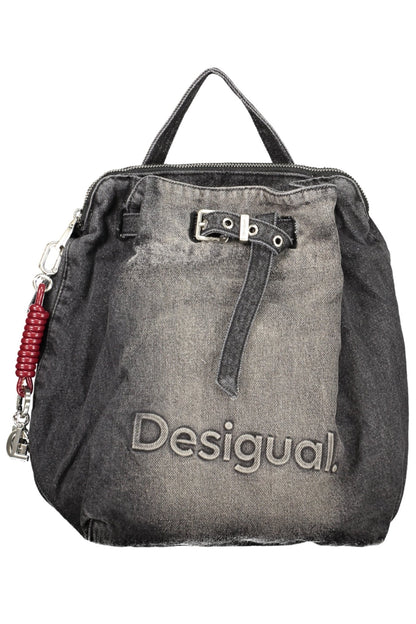 Desigual Half Logo Denim Luena Backpack - Black