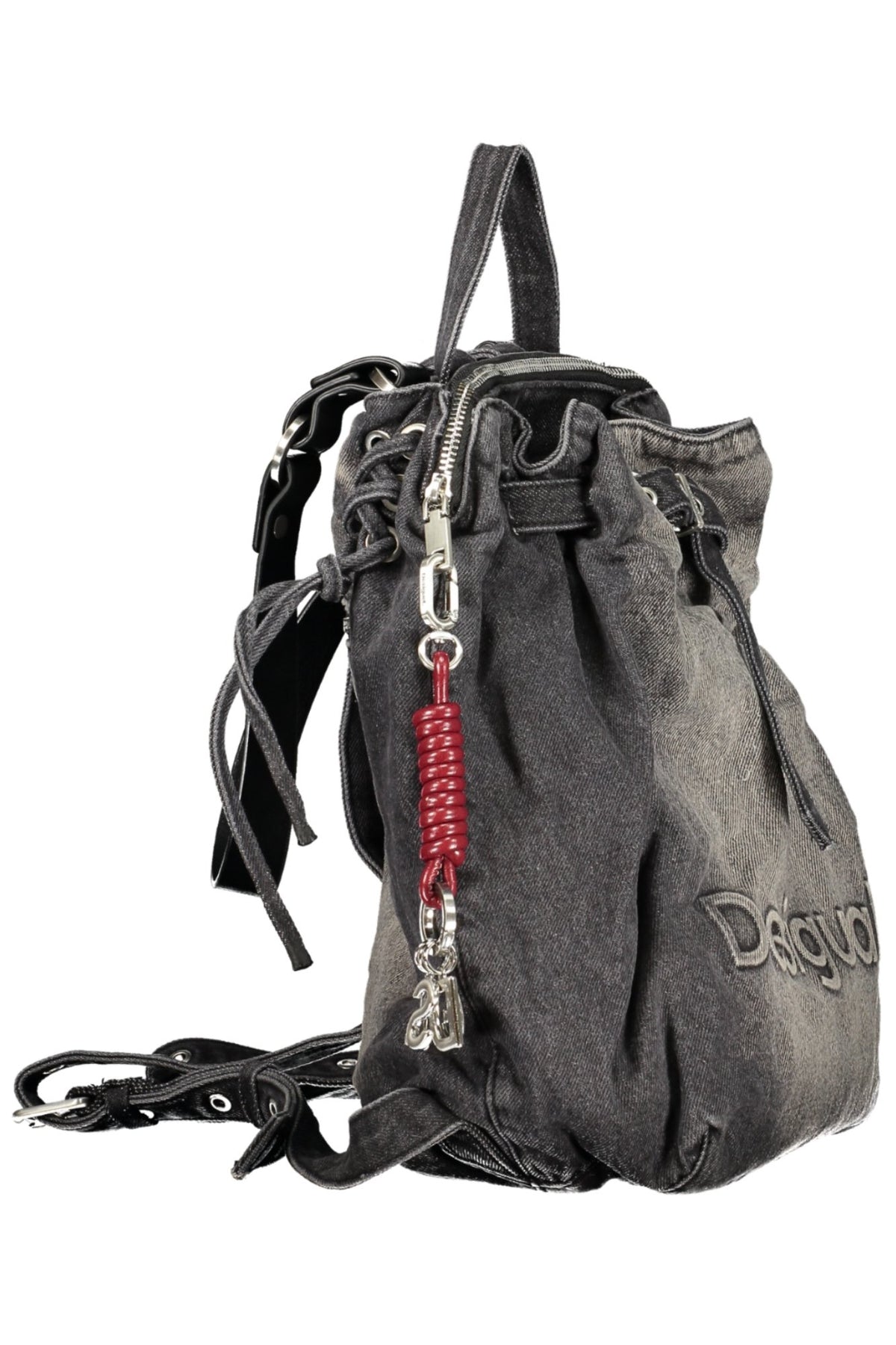 Desigual Half Logo Denim Luena Backpack - Black