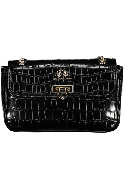 La Martina Crossbody Bag with chain strap - Black