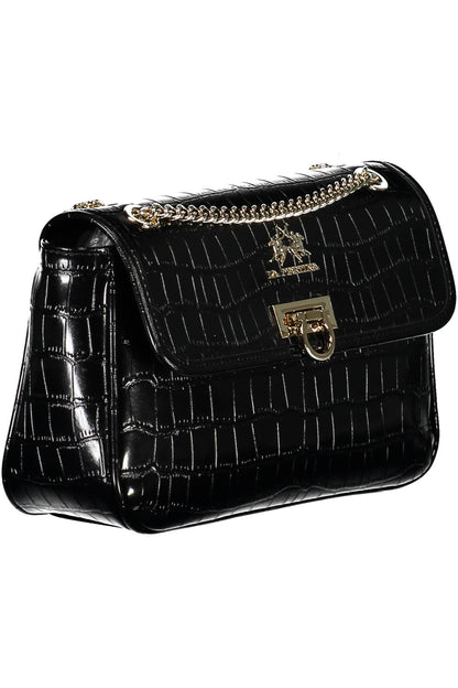 La Martina Crossbody Bag with chain strap - Black