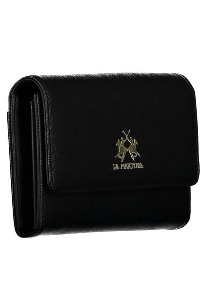 La Martina Wallet with 4 compartments - Black
