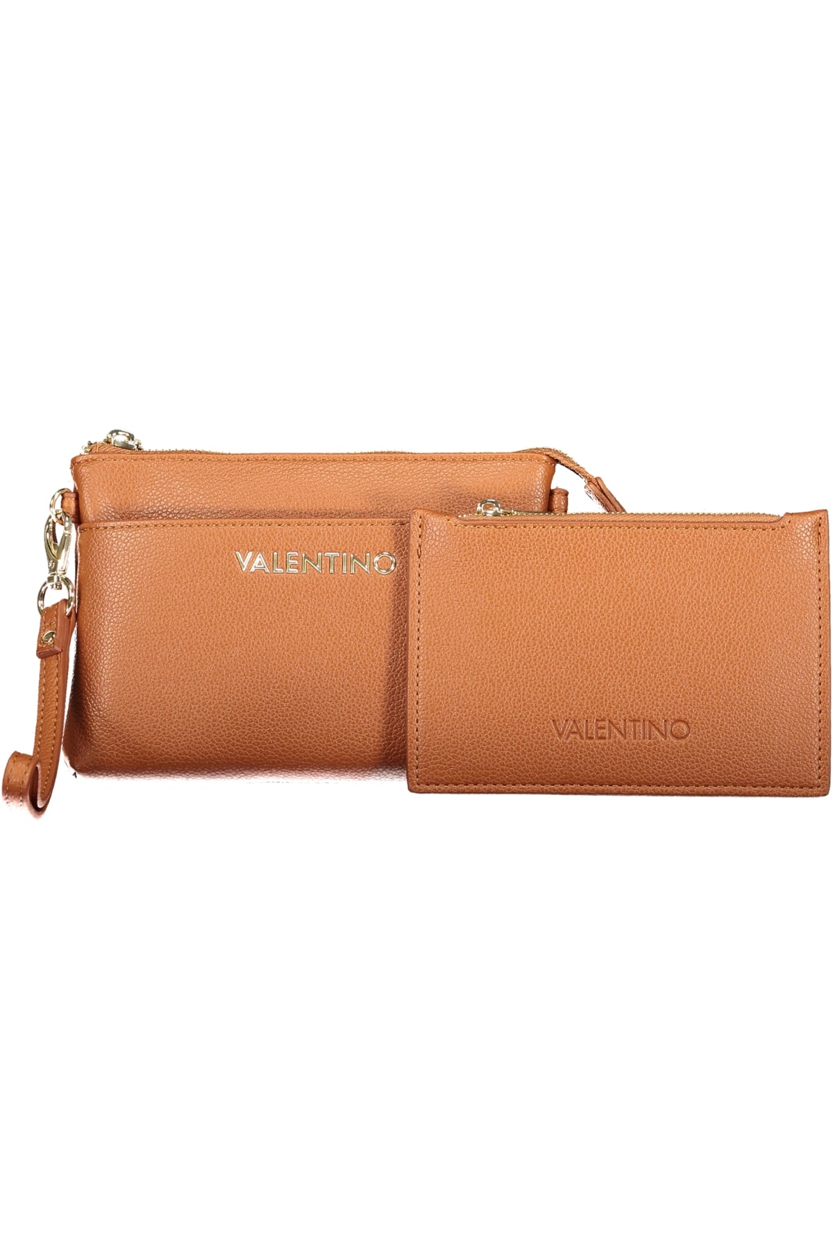 Valentino Wallet with adjustable and removable shoulder strap - Brown