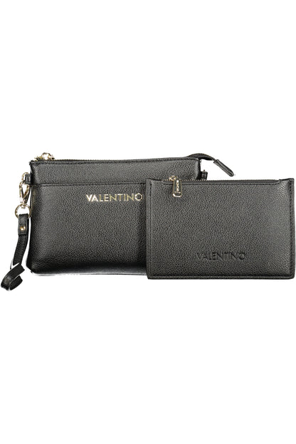 Valentino Wallet with adjustable and removable shoulder strap - Black