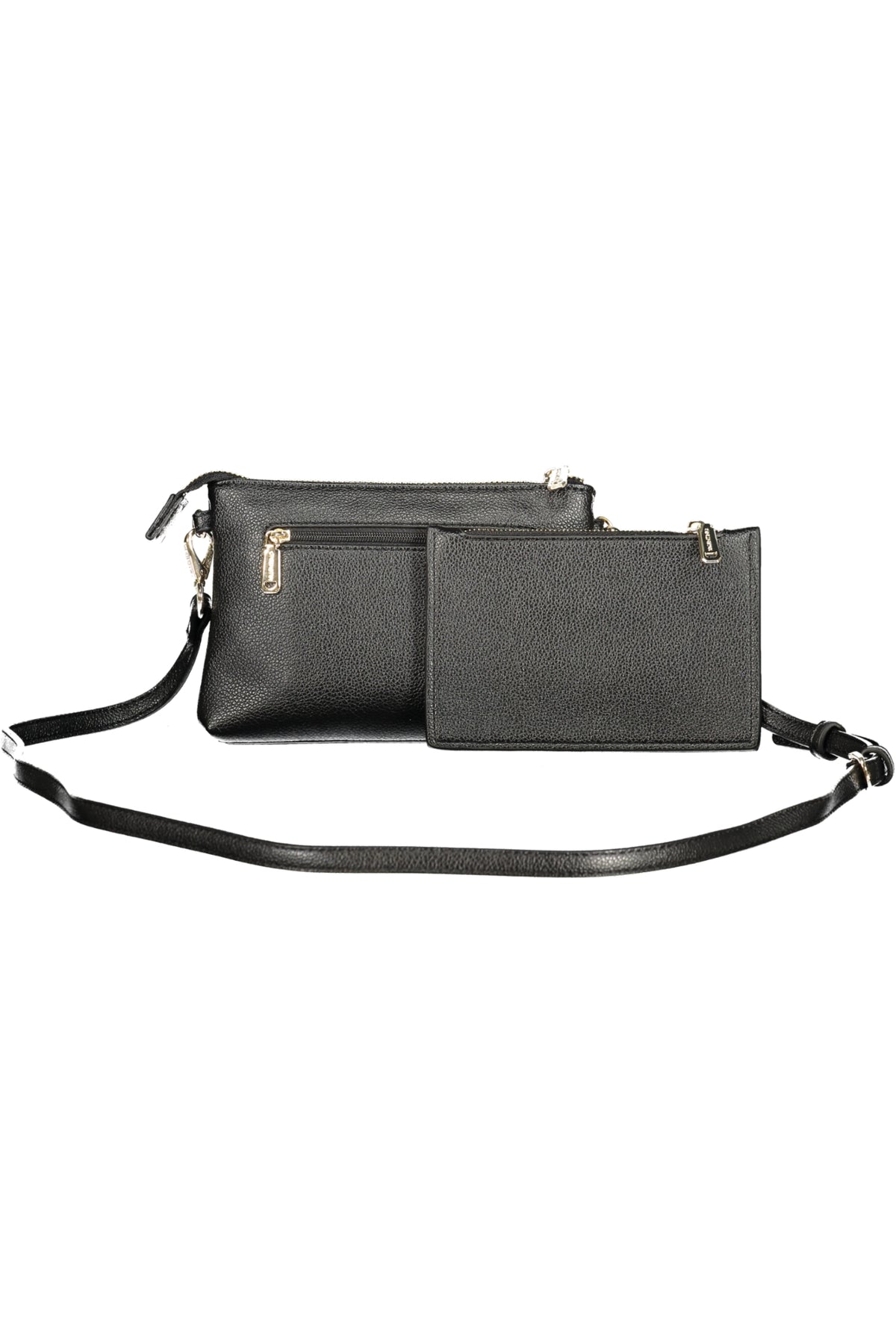 Valentino Wallet with adjustable and removable shoulder strap - Black